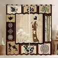 thumbnail image 1 of Homewish Ancient Geisha Princess Black Out Curtains, Lotus Flower Floral Curtains Pack of 2 (42x63 Each), Vintage Japanese Style Bedroom Curtains, Black Out Curtains Decor, 1 of 6