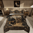 thumbnail image 1 of Manfei Animal Bear 2pcs Bedding Comforter Set,Rustic Cabin Twin Comforter Sets,Jungle Wildlife Bedding Set,Microfiber Safari Bedroom Decorative,Reversible, 1 of 6