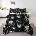 thumbnail image 1 of Manfei Animal Cat 3-Piece Full Size Comforter Sets,Gothic Skull Bedding Comforter Set,Starry Sky Lightweight Bedding Sets,Lightweight Exotic Room Decor,Reversible, 1 of 8