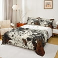 thumbnail image 1 of Manfei Animal Cattle 3pcs Twin Sheet Sets,Cow Print Twin Fitted Sheet,Western Theme Breathable Flat Sheet,Breathable Wildlife Bedroom Decoration, 1 of 7