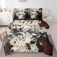 thumbnail image 1 of Manfei Animal Cattle 7 Pieces Bedding Comforter Set,Cow Print Full Bedding Set Lightweight,Western Theme Fitted Sheet Flat Sheet,Breathable Wildlife Bedroom Decoration,Reversible, 1 of 7