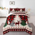 thumbnail image 1 of Manfei Animal Deer 3 Pieces Queen Comforter Set for Female Men Adults,Merry Christmas Ultra Soft Bedding Sets,Geometric Plaid Bedding Comforter Set Breathable,Breathable Home Decor,Reversible, 1 of 8