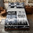 thumbnail image 1 of Manfei Animal Deer Bear Zipper Twin Comforter Sets with Fitted Sheet and 2 Pillowcases,Happy Camping Zipper Bedding Set,Gray Navy,Reversible, 1 of 7