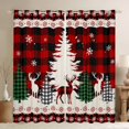 thumbnail image 1 of Manfei Animal Deer Curtains Pack of 2 (42x84 Each) for Female Men Adults,Merry Christmas Curtains Blackout,Geometric Plaid Bedroom Curtains,Breathable Home Decor, 1 of 6