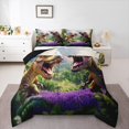 thumbnail image 1 of Manfei Animal Dinosaur 2pcs Bedding Comforter Set,Botanical Plants Twin Comforter Sets,Woodland Wildlife Breathable Bedding Set,Super Cozy Floral Room Decor,Reversible, 1 of 8