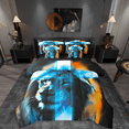 thumbnail image 1 of Manfei Animal Lion 7-Piece Twin Bedding Sets,Christian Cross Bedding Comforter Set,Jungle Wildlife Breathable Sheet Sets,Ultra Soft Abstract Room Decor,Reversible, 1 of 6