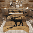 thumbnail image 1 of Manfei Animal Moose 2pcs Bedding Comforter Set,Jungle Animal Twin Comforter Sets,Woodland Wildlife Bedding Set,Microfiber Lodge Bedroom Decorative,Reversible, 1 of 8