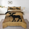 thumbnail image 1 of Manfei Animal Moose 3-Piece Full Size Comforter Sets,Jungle Animal Bedding Comforter Set,Woodland Wildlife Bedding Sets,Microfiber Lodge Bedroom Decorative,Reversible, 1 of 8