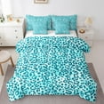 thumbnail image 1 of Manfei Animal Print 7-Piece Bedding Comforter Set,Gradient Ombre King Bedding Sets,Wildlife Leopard Ultra Soft Bed Sheets,Lightweight Abstract Room Decoration,Reversible, 1 of 5