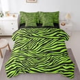 thumbnail image 1 of Manfei Animal Print 7 Pieces Bedding Comforter Set,Zebra Print Full Bedding Set Lightweight,Abstract Stripes Fitted Sheet Flat Sheet,Ultra Soft Wildlife Bedroom Decoration,Reversible, 1 of 7