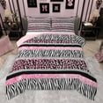 thumbnail image 1 of Manfei Animal Print Patchwork 3-Piece Full Size Comforter Sets for Teens Boys Girls,Animal Leopard Zebra Bedding Comforter Set,Bling Glitter Lightweight Bedding Sets,Luxury Bedroom Decor, 1 of 8