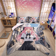 thumbnail image 1 of Manfei Anime Girl 3 Pieces Queen Comforter Set,Japanese Style Bedding Sets,Japanese Animation Bedding Comforter Set,Breathable Cartoon Room Decoration,Reversible, 1 of 8