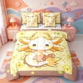 thumbnail image 1 of Manfei Aquatic Axolotl 7pcs Queen Bedding,Ocean Amphibian Print Bedding Comforter Set Queen,Polkadot Reversible, 1 of 6