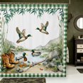 thumbnail image 1 of Manfei Aquatic Bird Pattern Shower Curtain 72Wx72L,Rustic Animal Bathroom Curtain, 1 of 5