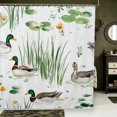 thumbnail image 1 of Manfei Aquatic Bird Pattern Shower Curtain 72Wx78L,Cabin Style Wild Duck Bath Curtain, 1 of 5