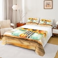thumbnail image 1 of Manfei Arustic Sunflower Queen Sheet Sets,Hello Fall Flat Sheet,Autumn Pumpkin Maples Queen Fitted Sheet For Teens,Luxury Bedroom Decor,4 Pieces, 1 of 7