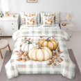thumbnail image 1 of Manfei Autumn Harvest Pumpkin 7-Piece Twin Bedding Sets,Rustic Farmhouse Cabin Bedding Comforter Set,Geometric Plaid Sheet Sets For Girl Boys,Microfiber Bedroom Decor Reversible, 1 of 8