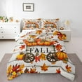 thumbnail image 1 of Manfei Autumn Harvest Pumpkin Full Size Comforter Sets,Hello Fall Bedding Comforter Set,Rustic Maples Bedding Sets For Teens,Luxury Bedroom Decor Reversible,3 Pieces, 1 of 8