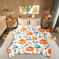thumbnail image 1 of Manfei Autumn Pumpkin Bedding Sets Twin Size,Thanksgiving Day Comforter Sets with Sheets,Botanical Plants Bed in a Bag Twin size,Breathable Harvest Room Decor,Reversible,7-Piece, 1 of 6