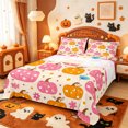 thumbnail image 1 of Manfei Autumn Pumpkin Pattern Bed Sheets,Harvest Print Full Size Sheets,4pcs,1 Flat Sheet,1 Fitted Sheet and 2 Pillowcases, 1 of 6