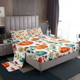 thumbnail image 1 of Manfei Autumn Pumpkin Sheet Set Twin,Thanksgiving Day Bedding Sets Twin Size,Botanical Plants Twin Sheet Sets,Breathable Harvest Room Decor,3pcs, 1 of 6