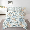 thumbnail image 1 of Manfei Autumn Rustic Pumpkin Bedding Comforter Set,Hello Fall Twin Comforter Sets,Blue Brown Country Leaves Bedding Set For Teens,Luxury Bedroom Decor Reversible,2pcs, 1 of 8