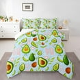 thumbnail image 1 of Manfei Avocado Queen Comforter Set,Cute Fruit Bedding Sets,Green Blue Pink Bedding Comforter Set For Girls Boys,Luxury Bedroom Decor,3 Pieces, 1 of 8