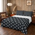thumbnail image 1 of Manfei Aztec Geometric Bed Sheets, Bohemian Southwestern Fuul Size Sheets, Black, Black Reversible 4pcs1 Flat Sheet + 1 Fitted Sheet + 2 Pillowcases, 1 of 6