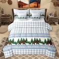 thumbnail image 1 of Manfei Aztec Geometric Check 7pcs Bedding Comforter Set,Woodland Animal Bear Queen Bedding Sets,Rustic Farmhouse Cabin Queen Sheet Sets For Boys Girls,Luxury Bedroom Decor Reversible, 1 of 8
