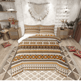 thumbnail image 1 of Manfei Aztec Geometric Queen Comforter Set,Boho Theme Bedding Sets,Brown Beige Bedding Comforter Set For Men Women,Ultra Soft Home Decor Reversible,3-Piece, 1 of 8