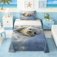 thumbnail image 1 of Manfei Baby Seal Twin Sheet Sets for Kids Boys and Girls, Arctic Animal Bedding 3 Pieces, 1 Flat Sheet, 1 Fitted Sheet and 1 Pillowcase, 1 of 6