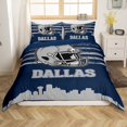 thumbnail image 1 of Manfei Ball Game Gaming Comforter Cover Full,Rugby Football Sport Bedding Full Size,Gray Blue Bedroom Set For Boy,Super Cozy Room Decor Reversible（No Comforter）,3pcs, 1 of 6