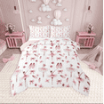 thumbnail image 1 of Manfei Ballet Dance 3-Piece Full Size Comforter Sets,Pink Bow Bedding Comforter Set,Dreamy Princess Bedding Sets,Microfiber Flower Bedroom Decoration,Reversible, 1 of 8