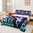 thumbnail image 1 of Manfei Ballet Girl Queen Sheet Sets,Ballerina Dancer Flat Sheet,Purple Cyan Black Queen Fitted Sheet For Kids,Breathable Home Decor,4 Pieces, 1 of 7