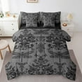 thumbnail image 1 of Manfei Baroque Gothic Theme Bedding Comforter Set 7 Pieces,Gray Damask Print Queen Bedding Sets,Insect Animal Dragonfly Queen Sheet Sets For Adults,Ultra Soft Bedroom Decoration Reversible, 1 of 7