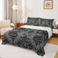 thumbnail image 1 of Manfei Baroque Gothic Theme Full Size Sheets,Black Damask Print Bed Sheets,Wild Animal Snake Sheet Sets For Adults,Ultra Soft Bedroom Decoration,4 Pieces, 1 of 7