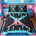 thumbnail image 1 of Manfei Baseball Ice Cream 7-Piece Twin Bedding Sets,Letter K Monogrammed Bedding Comforter Set For Boys Girls Reversible, 1 of 6