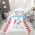 thumbnail image 1 of Manfei Baseball Initial R Full Size Comforter Sets 3-Piece,Ice Cream Bedding Sets, 1 of 6