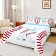 thumbnail image 1 of Manfei Baseball Initial R Queen Sheet Sets 4 Pieces,Ice Cream Bed Set, 1 of 5