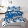 thumbnail image 1 of Manfei Baseball Sport City Full Size Comforter Sets,Ball Game Lover Bedding Comforter Set,Gray Blue Bedding Sets For Children,Super Cozy Room Decor Reversible,3-Piece, 1 of 8