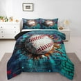 thumbnail image 1 of Manfei Baseball Sport Full Size Comforter Sets,Boys Ball Game Bedding Comforter Set,Watercolor Splatter Ink Bedding Sets For Teens,Breathable Home Decor Reversible,3-Piece, 1 of 8
