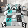 thumbnail image 1 of Manfei Baseball Sport Game 7 Pieces Bedding Comforter Set,Ball Gamer Full Bedding Set,Patchwork Geometric Checkered Fitted Sheet Flat Sheet For Boys Kids,Luxury Bedroom Decor Reversible, 1 of 8
