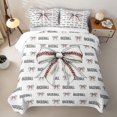 thumbnail image 1 of Manfei Baseball Sport Theme Bed Spread Queen For Kids,Aesthetic Bow Pattern Queen Coverlet Set For Girls,3 Pieces, 1 of 7