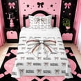thumbnail image 1 of Manfei Baseball Sport Theme Twin Sheet Sets For Kids,Aesthetic Bow Pattern Bedding For Girls,3 Pieces, 1 of 6