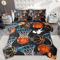 thumbnail image 1 of Manfei Basketball Lovers 7-Piece Bedding Comforter Set,Ball Sport Game King Bedding Sets,Blue Orange Black Bed Sheets For Men Women,Breathable Home Decor Reversible, 1 of 8