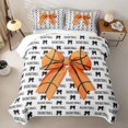 thumbnail image 1 of Manfei Basketball Print Bow Bed Spread Queen For Girls,Sports Theme Queen Coverlet Set For Kids,3-Piece, 1 of 7