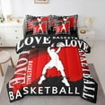 thumbnail image 1 of Manfei Basketball Sport 7-Piece Twin Bedding Sets,Ball Game Player Bedding Comforter Set,Red Black White Sheet Sets For Kids Boys,Super Cozy Room Decorative Reversible, 1 of 8