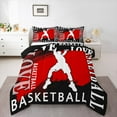 thumbnail image 1 of Manfei Basketball Sport Bedding Comforter Set,Ball Game Player Twin Comforter Sets,Red Black White Bedding Set For Kids Boys,Super Cozy Room Decorative Reversible,2 Pieces, 1 of 8