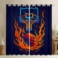 thumbnail image 1 of Manfei Basketball Sports Black Out Curtains,Ball Game Gaming Curtains Pack of 2 (42x63 Each),Deepblue Orange Bedroom Curtains For Boys Teens,Ultra Soft Home Decor, 1 of 6