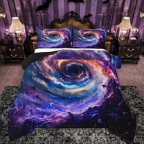Manfei Beauty Colorful Galaxy Bedding Comforter Set,Starry Sky Twin Comforter Sets,Modern Aesthteic Art Bedding Set For Girls Kids,Microfiber Bedroom Decor Reversible,2pcs